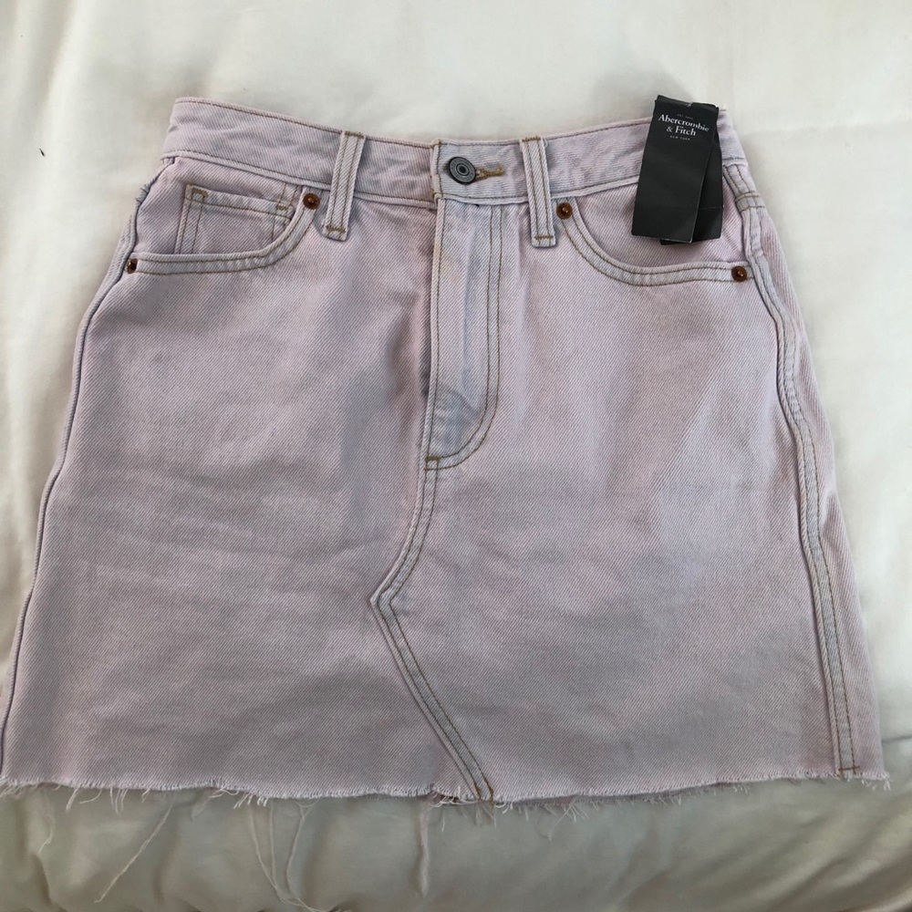Abercrombie and Fitch Pink Denim Skirt